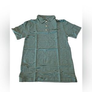 Crewcuts Boys' striped performance polo shirt Polo # L7430 Size Large Green Whit